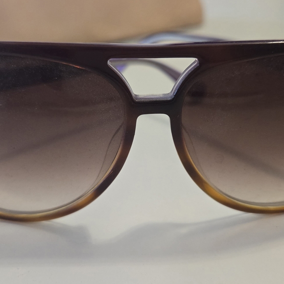 Coach Plum Tortoise Aviator Sunglasses - Picture 3 of 5